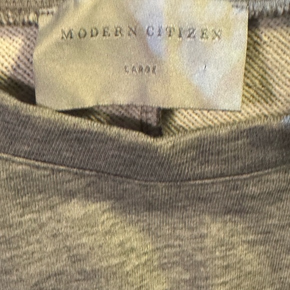 NWOT Modern Citizen Women’s Heather Grey Nara Tie Front Top in French Terry Fall - Picture 6 of 7